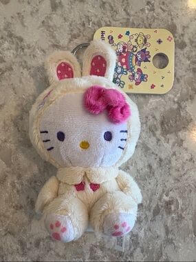 Sanrio Hello Kitty Bunny Keychain Plush - Bag Charm - Limited Edition, Cute Gift